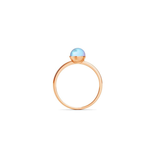 Regenbogenweiß | Roségold Vermeil | Meerjungfrau-Glasring